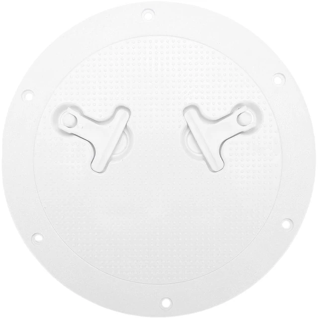 Main image of 9in Round Boat Hatch Cover, Reinforced Non Slip Surface with Easy Grip Rotating Handles, Watertight Seal for Marine Deck Access on Boats Yachts RVs (White)