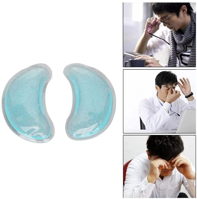 Alt view image 5 of 7 - Gel Eye Pad, Reusable Cooling Eye Pads Gel Eye Mask Under Eye Gel Pads Hot Cold Treatment for Eye Strain Eye Swelling Eye Redness