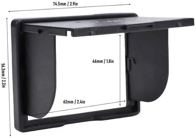 Alt view image 6 of 7 - Camera Screen Hood, LCD Hood Fit for 3.2 Inch 4:3 Camera Screen Magnet Sunshade Cover Blocking Strong Light, Easy Access and Installation