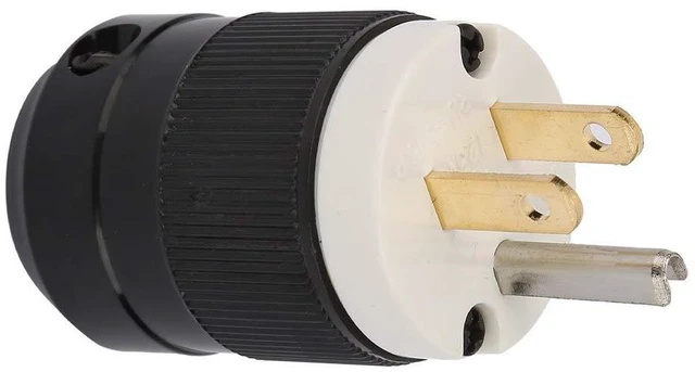 Main image of Plug Replacement, 125V 50 to 60HZ 3 Poles Male Plug, Heavy Duty Professional US 3 Prong Plug Replacement, Convenient to use(15A 125V)