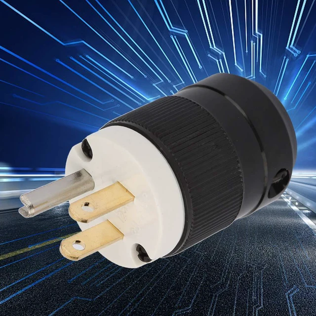 Alt view image 3 of 7 - Plug Replacement, 125V 50 to 60HZ 3 Poles Male Plug, Heavy Duty Professional US 3 Prong Plug Replacement, Convenient to use(15A 125V)