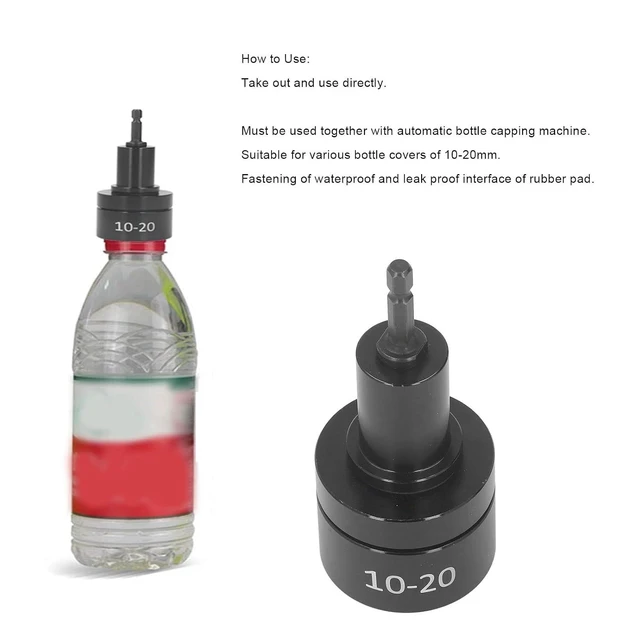 Alt view image 3 of 7 - Easier Capping with Rubber Pad, Metal and Rubber Electric Capping Machine Bit for 10-20mm Bottle Covers, Simple to Install