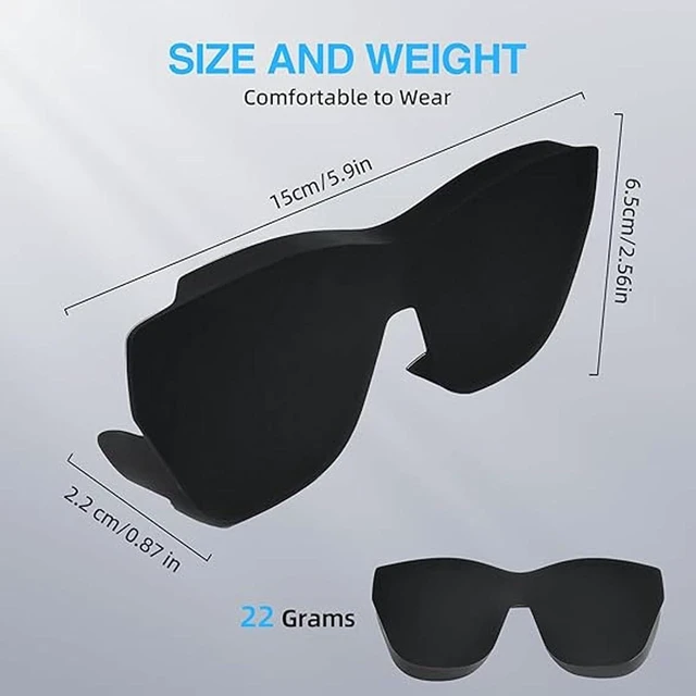 Alt view image 7 of 7 - AR Glasses Full Light Blocker, Universal Soft Silicone Lens Shade Blocks Ambient Light, with Foldable Lightweight Design, for Air 3S 2S One Pro Air2