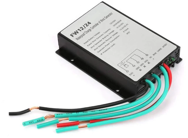 Alt view image 6 of 7 - Wind Controller 12V/24V 300W/600W, Wind Turbine Generator Controller Regulator, Wind Power Regulator FW12/24