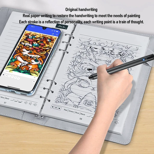 Alt view image 3 of 7 - 3 in1 Digital Smart Pen, Smartpen Notebook Set, Real Time Sync for Digitizing, Bluetooth 5.0 Paper Smart Writing Set, Convert to Text, OCR Technology, for iOS for Android (Black Grey