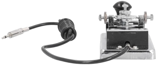 Alt view image 5 of 7 - Morse CW Telegraph, Professional Morse CW Telegraph Straight Key, Stainless Steel CW Telegraph, Morse Communication,HYK4,
