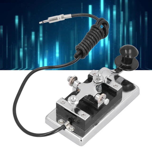 Alt view image 6 of 7 - Morse CW Telegraph, Professional Morse CW Telegraph Straight Key, Stainless Steel CW Telegraph, Morse Communication,HYK4,