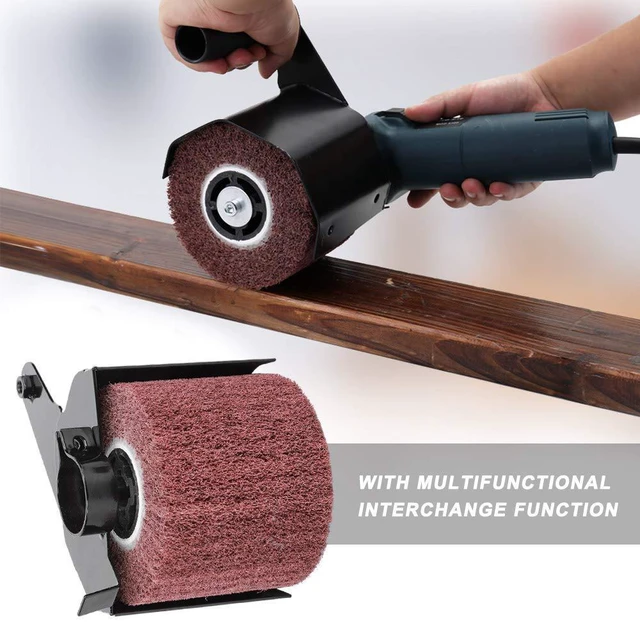 Alt view image 2 of 7 - Burnishing Polishing Machine and Attachment for Angle Grinder, Angle Grinder Accessories Polishing Wheel Drawing Machine