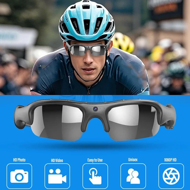 Alt view image 2 of 7 - 1080P Camera Glasses Intelligent Anti Shake, Broad Filming Perspective with 4 Quick Buttons, Timelapse Recording, Phone Connectivity, Polarized Lens