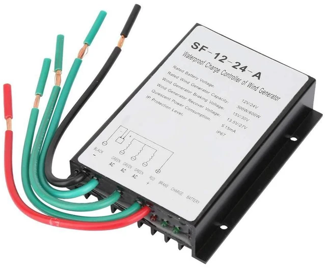 Alt view image 2 of 7 - Wind Controller 12V/24V 300W/600W,Automatic Wind Power Regulator,IP67 Wind Turbine Generator Controller Regulator