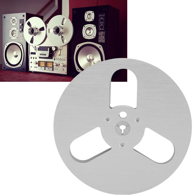 Alt view image 7 of 7 - Takeup Reel, 1/4 7 Inch Empty Take Up Reel to Reel Small Hub Aluminum Alloy Takeup Reel with 3 Holes, Opening Machine Part Empty Tape Reel (Silver)