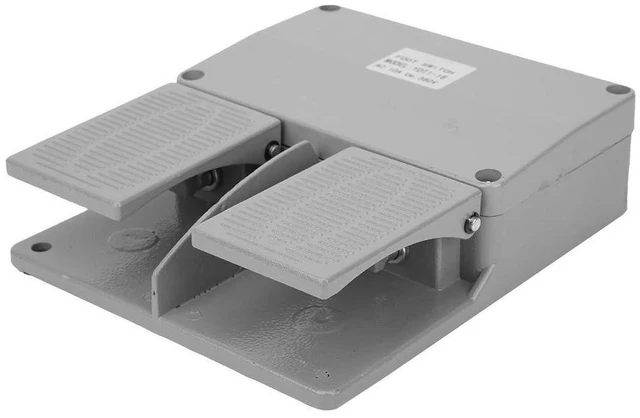 Alt view image 2 of 7 - Foot Switch,Dual Foot Pedal Switch,Momentary Foot Operated Pedal Controller Power Switch 380VAC 10A, for lathes,Drills, Punching Machines,