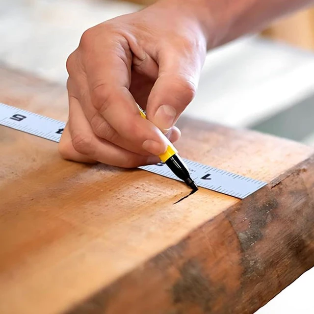 Alt view image 3 of 7 - Adhesive Measure Tape, 6FT 72Inch Left to Right Reading Carbon Steel Measure Tape with Adhesive Backing, Sticky Measure Tape Measuring Tape for Saw Table Workbench