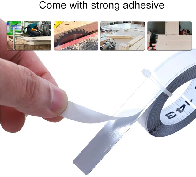 Alt view image 2 of 7 - Adhesive Measure Tape, 6FT 72Inch Left to Right Reading Carbon Steel Measure Tape with Adhesive Backing, Sticky Measure Tape Measuring Tape for Saw Table Workbench