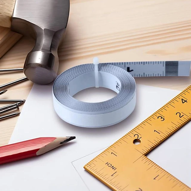 Alt view image 4 of 7 - Adhesive Measure Tape, 6FT 72Inch Left to Right Reading Carbon Steel Measure Tape with Adhesive Backing, Sticky Measure Tape Measuring Tape for Saw Table Workbench
