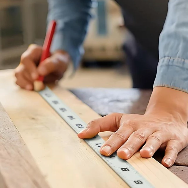 Alt view image 5 of 7 - Adhesive Measure Tape, 6FT 72Inch Left to Right Reading Carbon Steel Measure Tape with Adhesive Backing, Sticky Measure Tape Measuring Tape for Saw Table Workbench