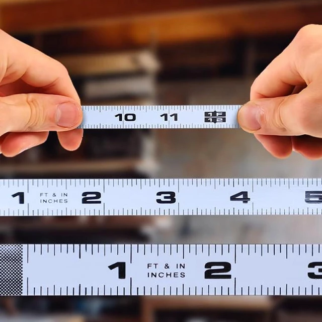 Alt view image 6 of 7 - Adhesive Measure Tape, 6FT 72Inch Left to Right Reading Carbon Steel Measure Tape with Adhesive Backing, Sticky Measure Tape Measuring Tape for Saw Table Workbench