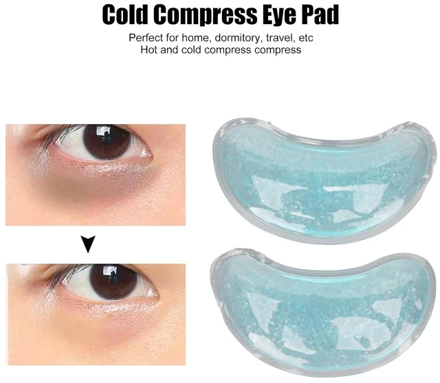 Alt view image 3 of 7 - Gel Eye Pad, Reusable Cooling Eye Pads Gel Eye Mask Under Eye Gel Pads Hot Cold Treatment for Eye Strain Eye Swelling Eye Redness