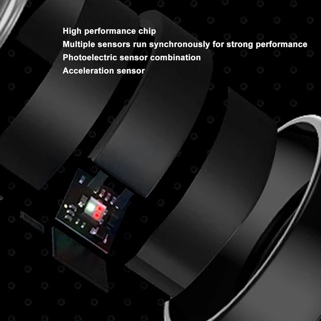 Alt view image 3 of 7 - Smart Ring Health, IP68 Sleep Quality Monitoring Fitness Smart Ring, Ceramic Stainless Magic Wearable Device Universal Ring for iOS and for Android
