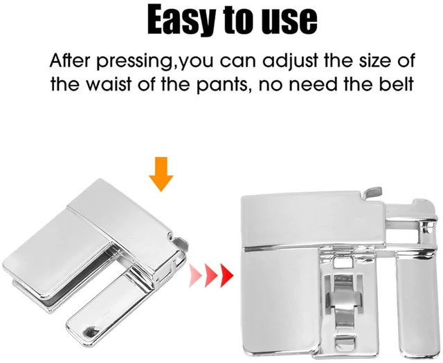 Alt view image 3 of 7 - Waistband Tightener, Adjustable Waist Buckle Multi Function ABS Clip Buckle for Pants Waist, Waist Tightener Clip for Dresses Pants Jeans Skirts Sleeves (Silver)
