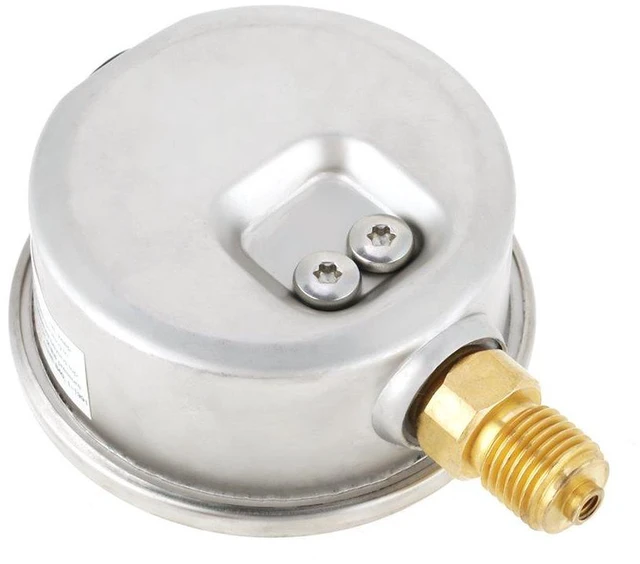 Alt view image 4 of 7 - G1/4 Pressure 0-400BAR 0-5800PSI,Water Hydraulic Double Scale Pressure Gauge,All Purpose Pressure Manometer for Bar/Psi Measurement.
