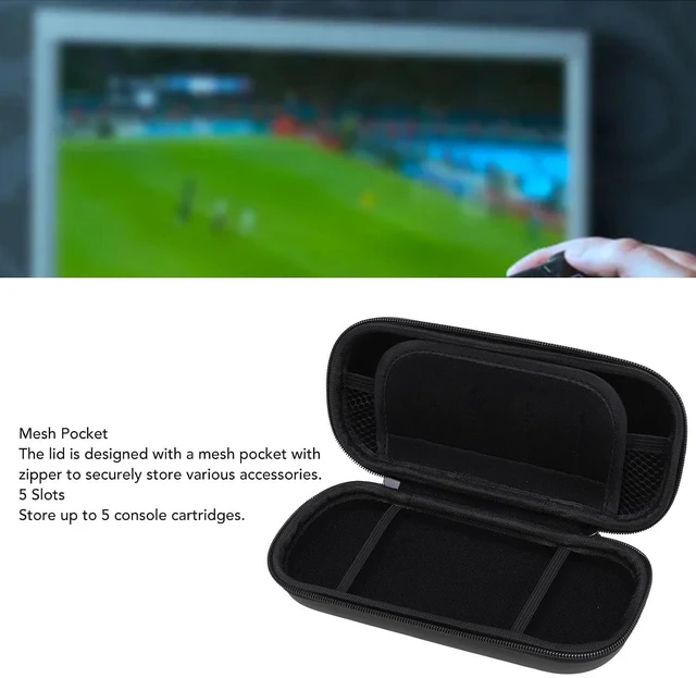 Alt view image 2 of 7 - Hard Case for 3000 Game Console, Black, EVA Shell, Game Console Case with Pockets, Wrist Strap, Two Way Zipper