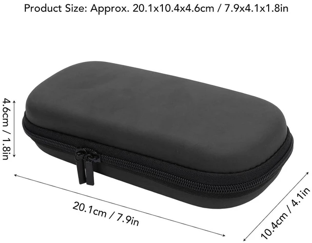 Alt view image 5 of 7 - Hard Case for 3000 Game Console, Black, EVA Shell, Game Console Case with Pockets, Wrist Strap, Two Way Zipper