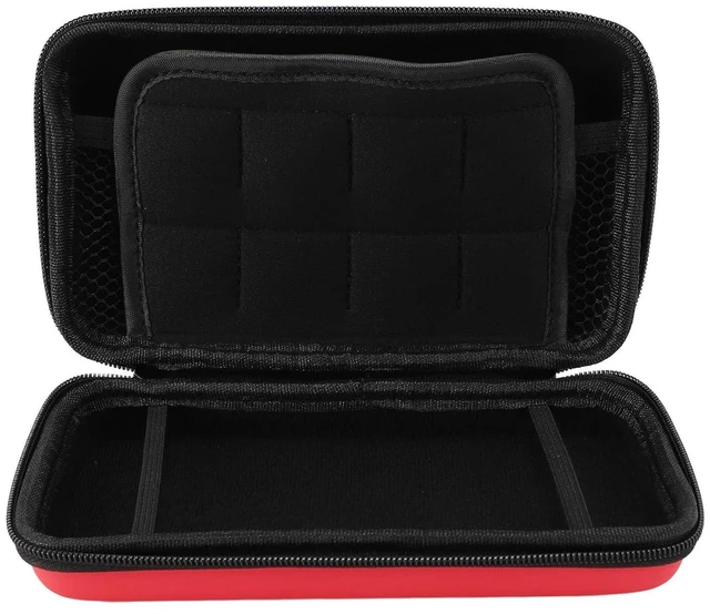 Main image of Game Console Hard Shell Case, Portable with 8 Game Slot Inner Pocket, Water Travel Protective Case for New 3DS XL, for New 3DS XL, for New 2DS XL (Red)