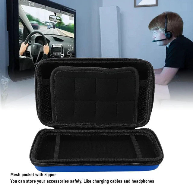 Alt view image 2 of 7 - Game Console Hard Shell Case, Portable with 8 Game Slot Inner Pocket, Water Travel Protective Case for New 3DS XL, for New 3DS XL, for New 2DS XL (Blue)