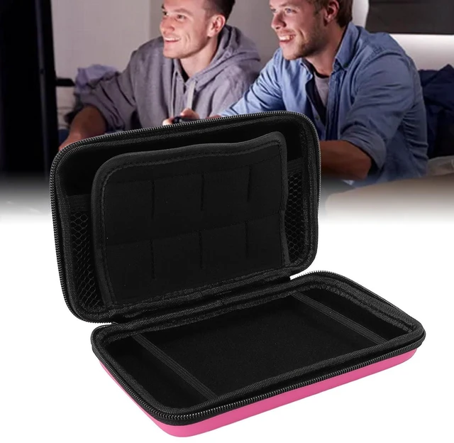 Alt view image 4 of 7 - Game Console Hard Shell Case, Portable with 8 Game Slot Inner Pocket, Water Travel Protective Case for New 3DS XL, for New 3DS XL, for New 2DS XL (Pink)