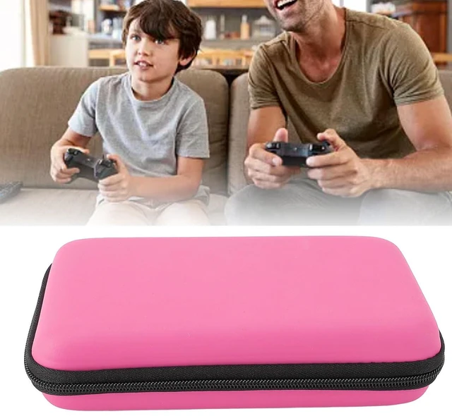 Alt view image 5 of 7 - Game Console Hard Shell Case, Portable with 8 Game Slot Inner Pocket, Water Travel Protective Case for New 3DS XL, for New 3DS XL, for New 2DS XL (Pink)