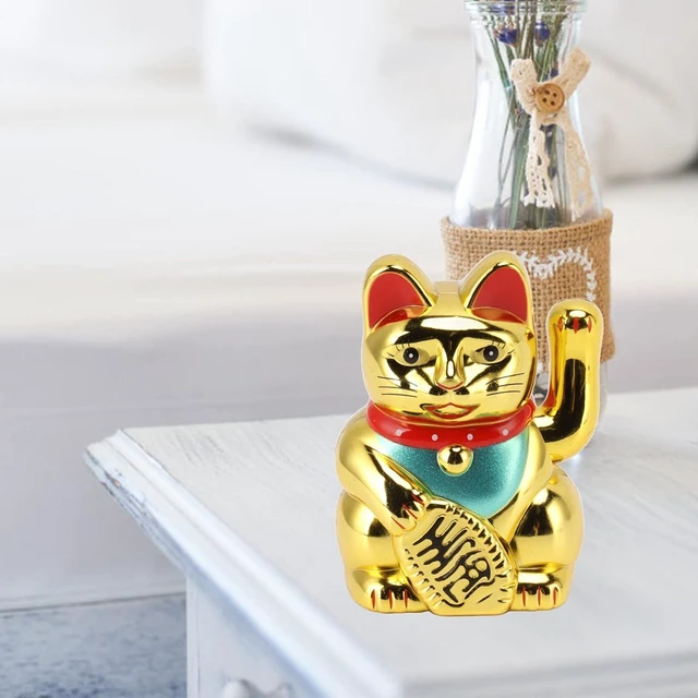 Alt view image 5 of 7 - Lucky Cat Waving Arm, Solar Powered Cute Waving Cat with Double Sided Sticker, Wealth Fortune Cat for Home Office Display Feng Shui Decor