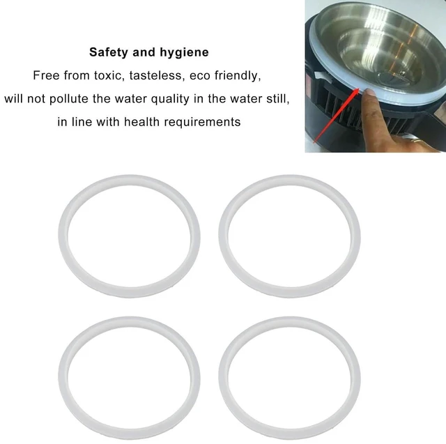 Alt view image 3 of 7 - O Ring for Water Distiller, 4 Pcs O Rings Water Distiller Replacement Gaskets Silicone Rings for Water Distiller Sealing, High Temperature Resistant (4L), mnhiq2zrb9-11