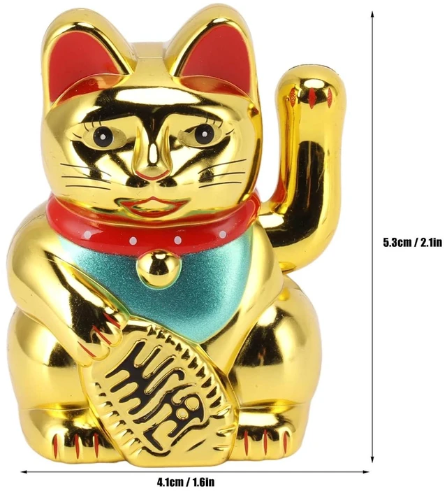 Alt view image 7 of 7 - Lucky Cat Waving Arm, Solar Powered Cute Waving Cat with Double Sided Sticker, Wealth Fortune Cat for Home Office Display Feng Shui Decor
