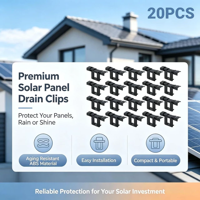 Alt view image 2 of 7 - 20PCS Solar Panel Drain Clip 30mm, Excellent ABS Material