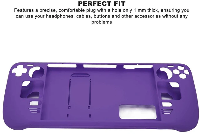 Alt view image 4 of 7 - Kickstand Case for Steam Deck, for Steam Deck Case, Non Slip Fingerprint Proof Protective Carrying Case for Steam Deck, Hands Full (Deep Purpl)