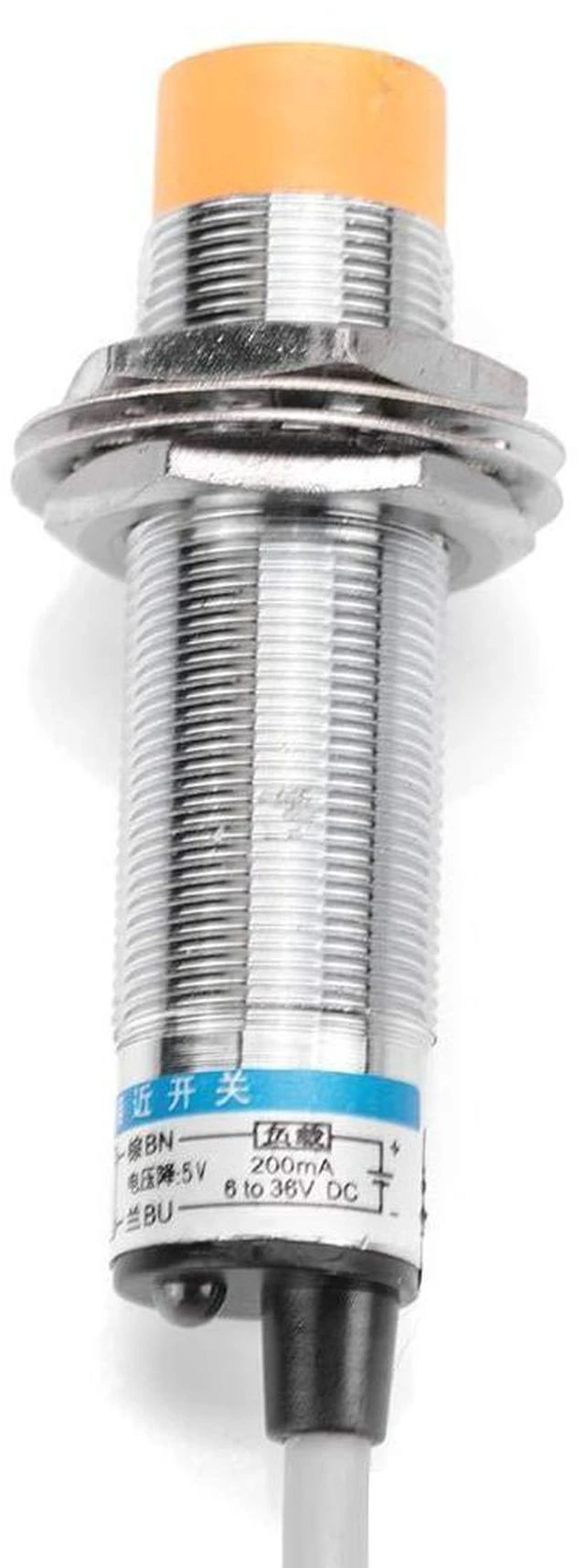 Alt view image 7 of 7 - DC12-24V(6-36V) Proximity Switch2-Wire Normally Open Inductive Proximity Switch Sensor8mm NPN NO Proximity Switch Sensor