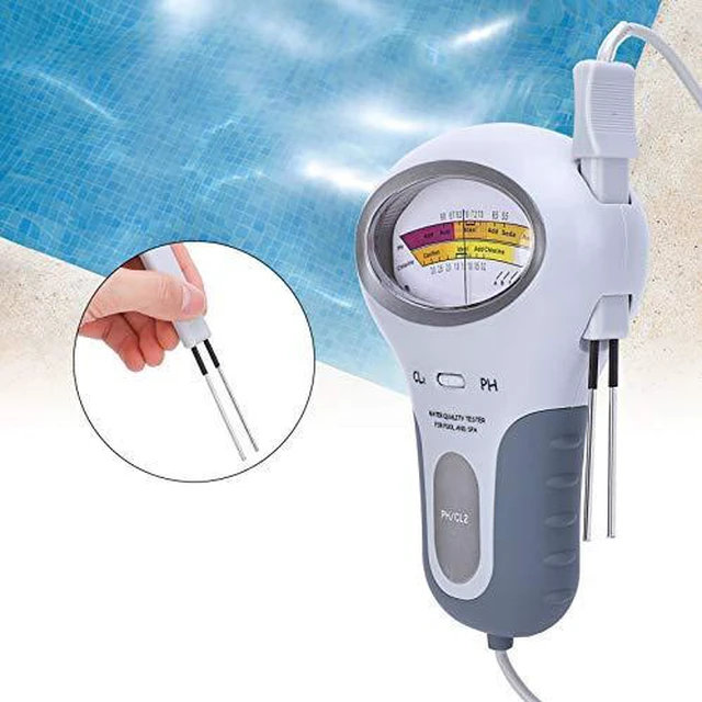 Alt view image 7 of 7 - Chlorine PH Meter, 2 in 1 PH Meter Chlorine Level Meter CL2 Tester Meter with Probe, Portable Water Quality Tester for Swimming Pool Spa Water Quality Analysis