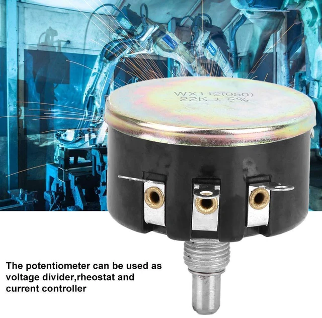 Alt view image 2 of 7 - 22K 5W Potentiometer,Single Turn Wirewound Potentiometer,X Straight Line Change Mode,for Voltage Divider,Rheostat and Current Controlleroltage Divider,Rheostat and
