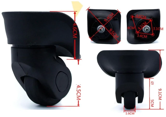 Alt view image 2 of 7 - 2PCS Replacement Wheel,Universal PVC Luggage Suitcase Wheels,Dual Roller Bearing Wheels, for Travel Bags, Luggage, Trolley Case