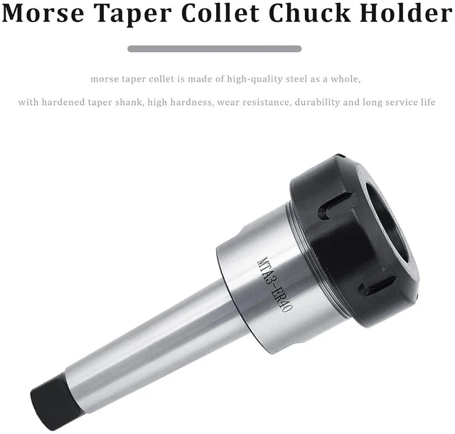 Alt view image 2 of 7 - MTA3 ER40UM Morse Taper Collet Chuck Holder,3-26mm Carbon Steel Collet Chuck Holder,High Precision,High Hardness, And Wear-Resistant,For All Kinds Of Milling Machine Processing
