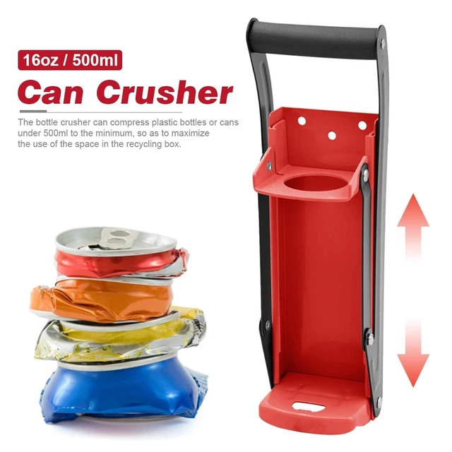 Alt view image 2 of 7 - Can Crusher, Plastic Bottle Crusher, High Leverage Design Fast And To Use 500ML Bottle Crusher, for Cans Or Tins 16Oz And 12Oz