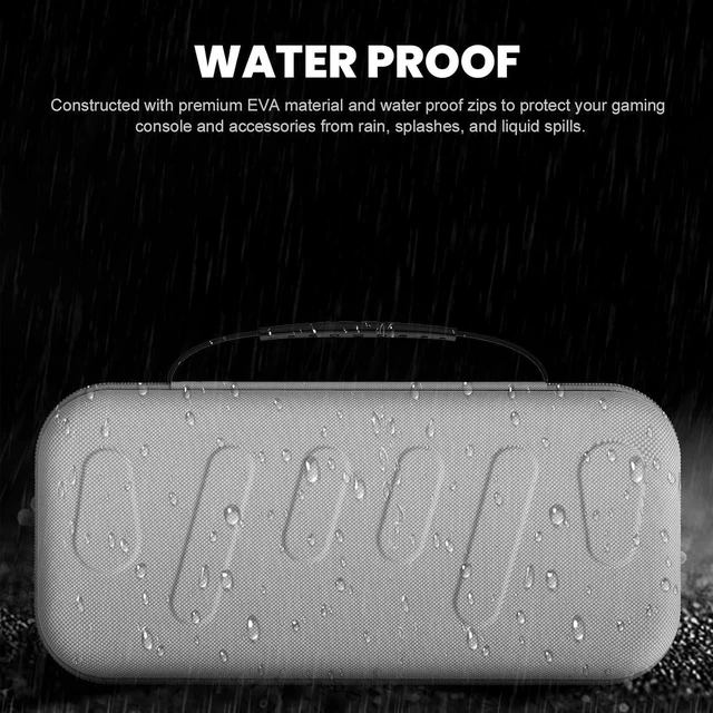 Alt view image 4 of 7 - Carrying Case, Fit for ROG Ally X Handheld Game Console, Water Proof Scratch Proof Large Capacity with EVA Hard Shell, for Travel Storage Accessories (Gray)