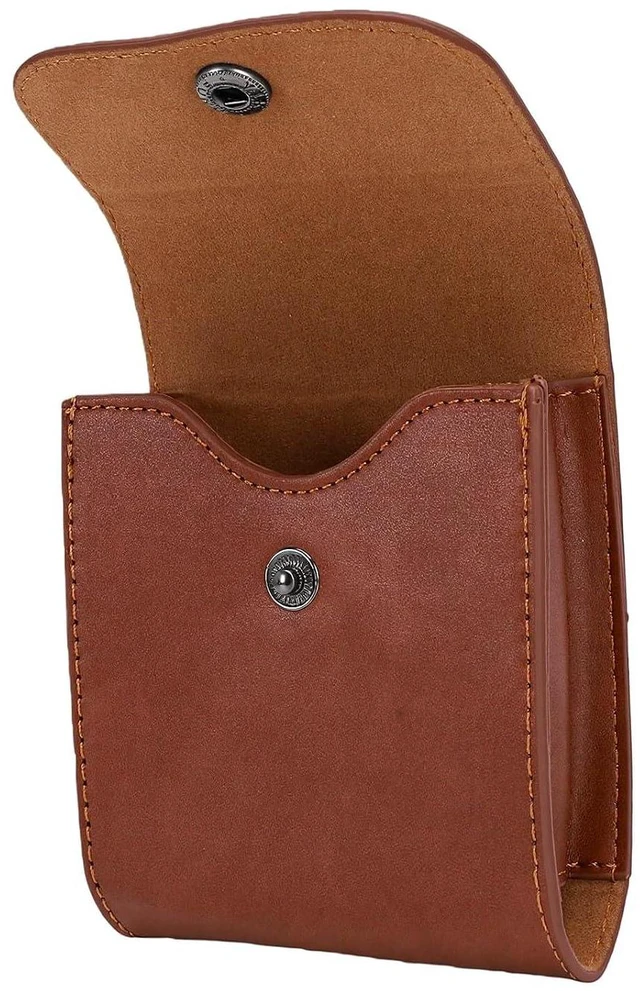Main image of Photo Pouch Photo Bag Case Vintage Portable Scratch Proof Retro Design PU Leather Sleeve with Buckle Back Buckle for 3 Inch Paper (Brown)