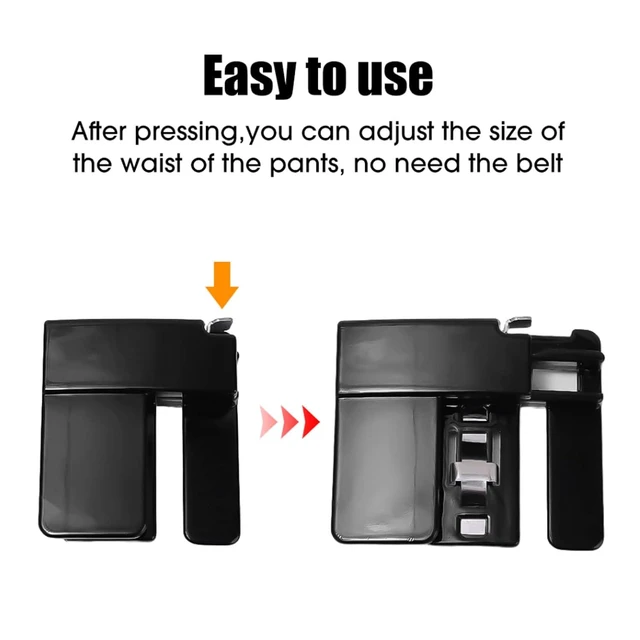 Alt view image 3 of 7 - Multi Function ABS Clip Buckle for Pants Waist, Tighten Skirts with Stylish Design, Nonslip (Black)