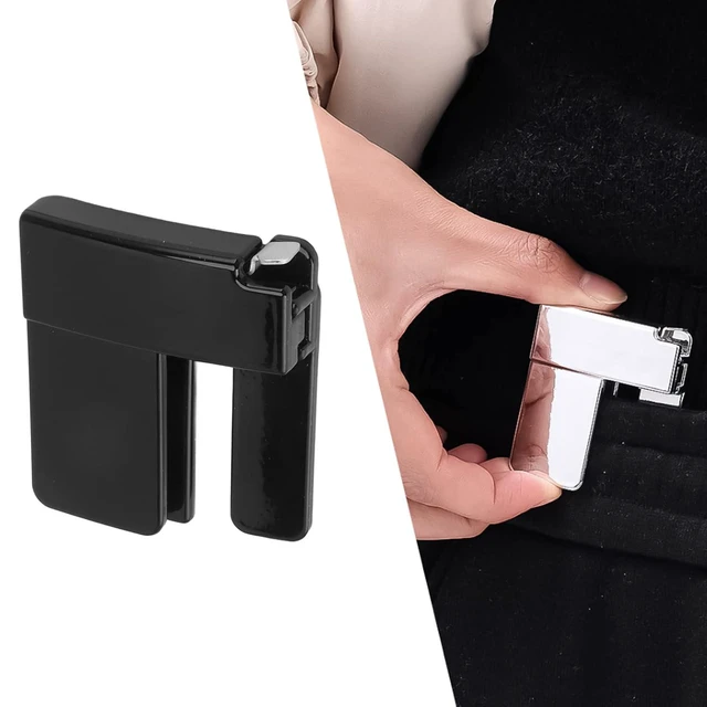 Alt view image 4 of 7 - Multi Function ABS Clip Buckle for Pants Waist, Tighten Skirts with Stylish Design, Nonslip (Black)