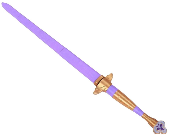 Alt view image 3 of 7 - 3D Printed Cosplay Sword, PLA Retractable Purple Role Playing Sword, Cosplay Costume Prop for Festival