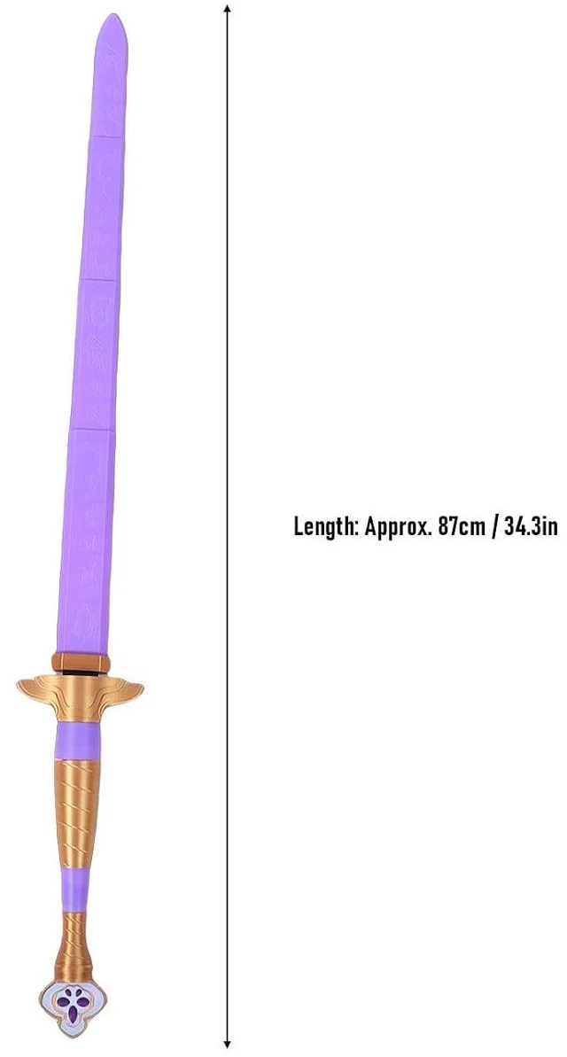 Alt view image 6 of 7 - 3D Printed Cosplay Sword, PLA Retractable Purple Role Playing Sword, Cosplay Costume Prop for Festival