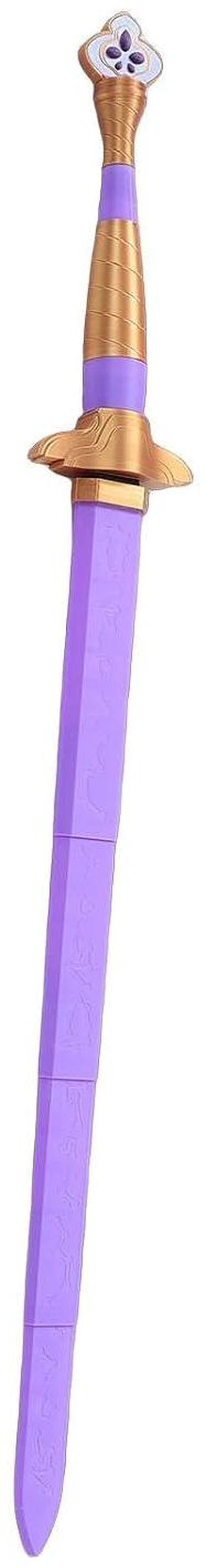Alt view image 7 of 7 - 3D Printed Cosplay Sword, PLA Retractable Purple Role Playing Sword, Cosplay Costume Prop for Festival