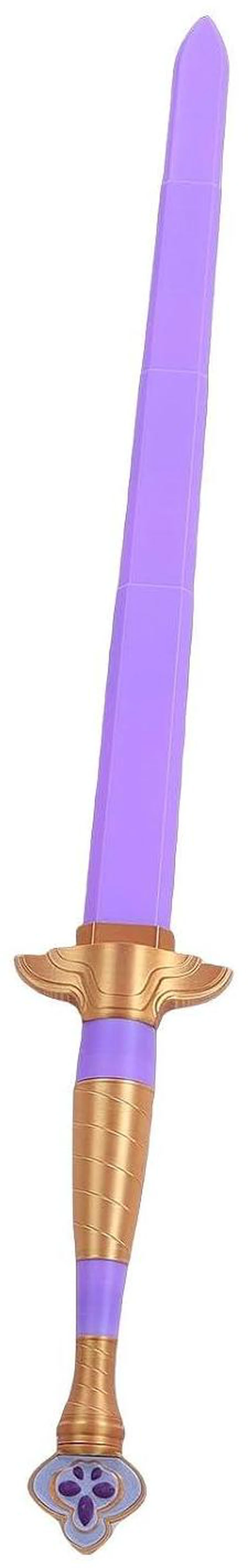 Alt view image 4 of 7 - 3D Printed Cosplay Sword, PLA Retractable Purple Role Playing Sword, Cosplay Costume Prop for Festival